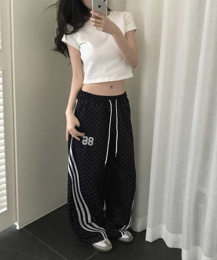 ドットバルーンワイドトレーニングパンツ NAVY
