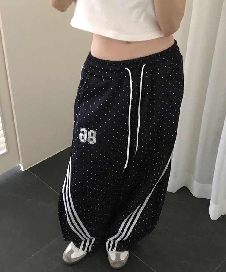 ドットバルーンワイドトレーニングパンツ NAVY