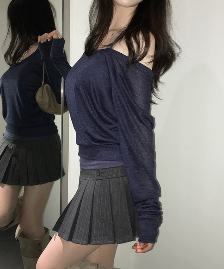 ディープVシアーラグラントレーナー NAVY