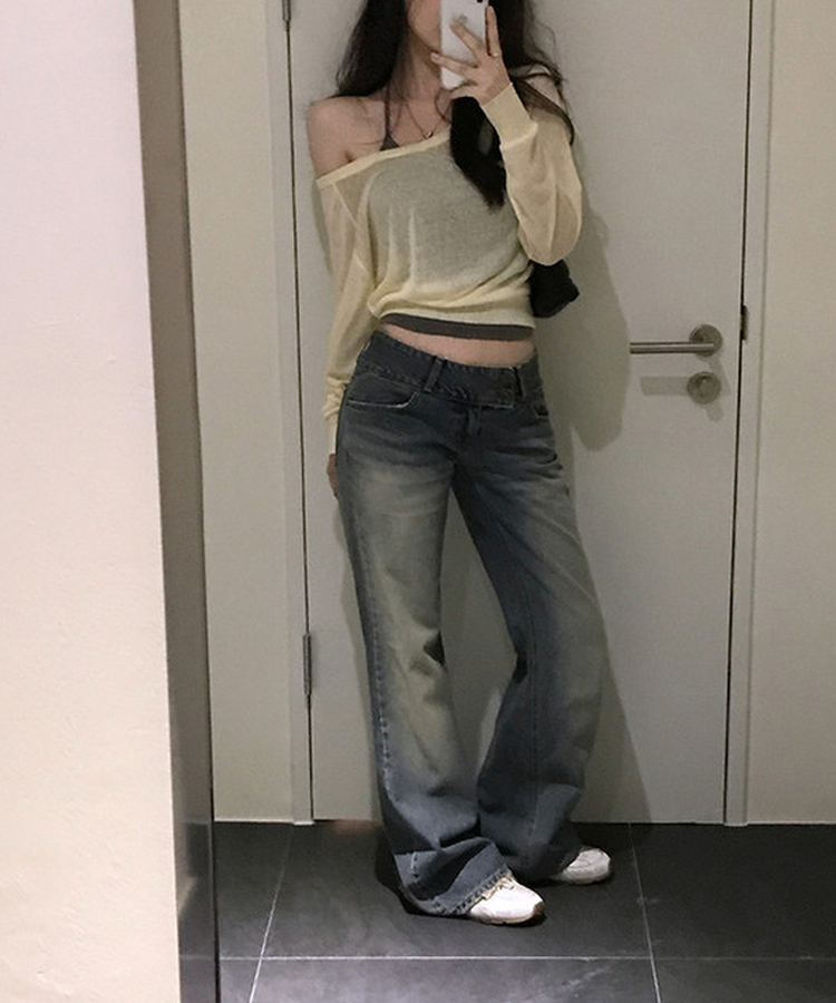 ディープVシアーラグラントレーナー YELLOW