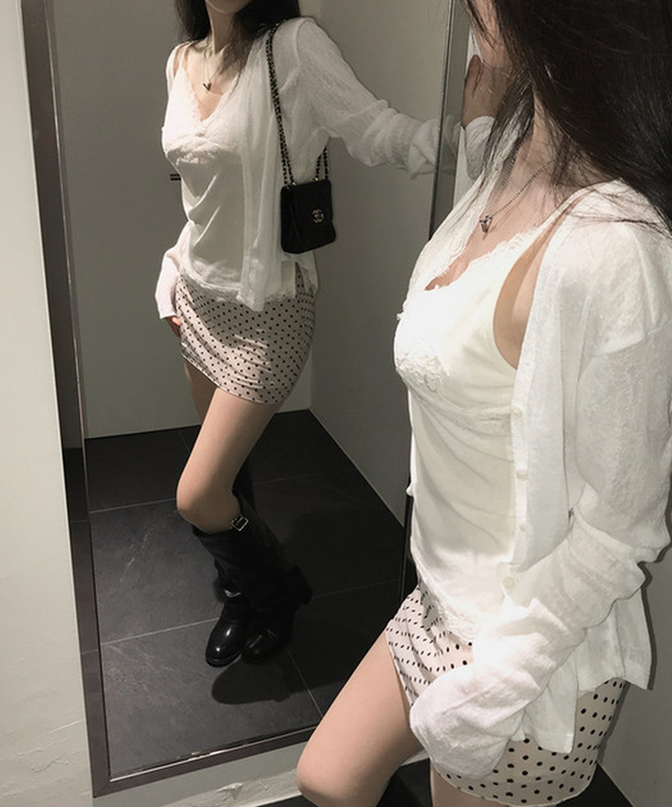 レイヤードレースキャミソール IVORY