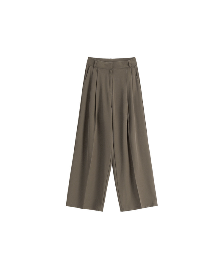 (韓国製)（国内製作）（S-3XL/ショート&ロング）2丈 ツーピンタック ワイド 秋スラックス
