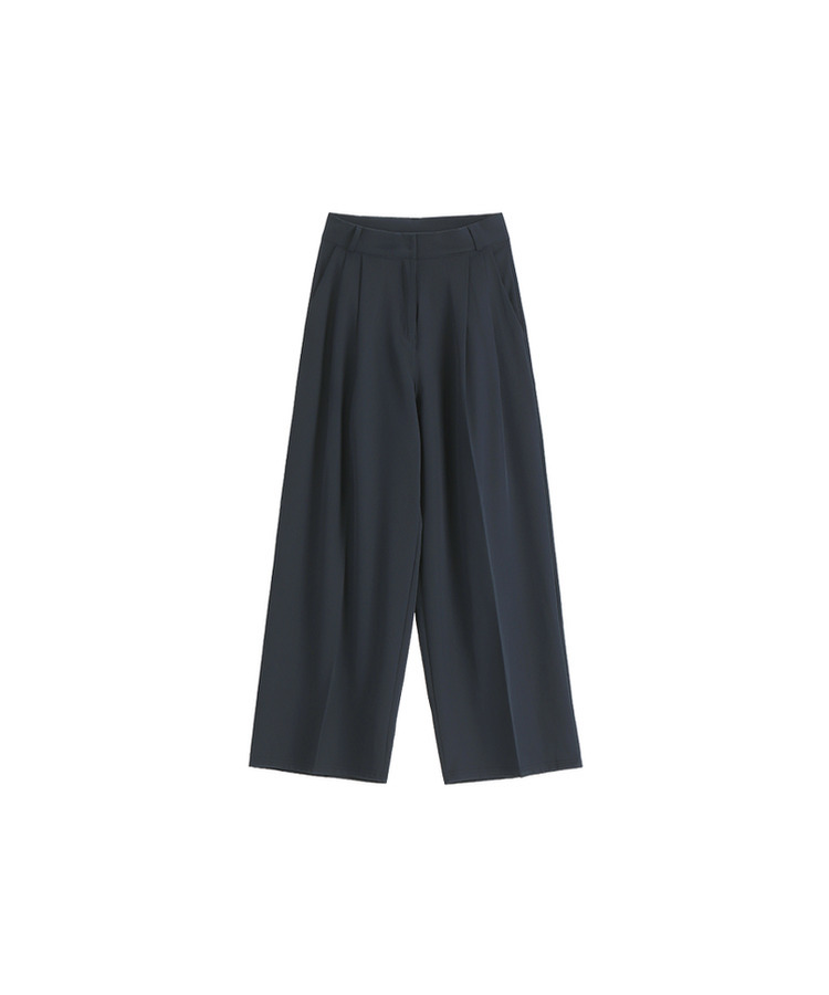 (韓国製)（国内製作）（S-3XL/ショート&ロング）2丈 ツーピンタック ワイド 秋スラックス