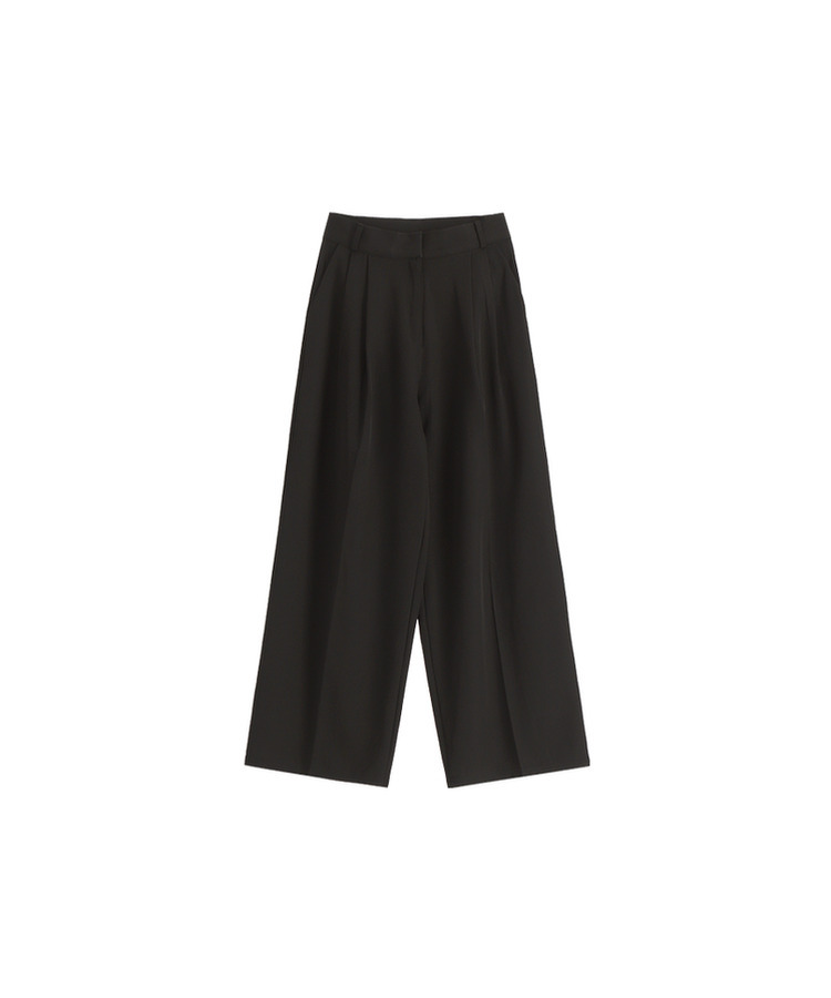 (韓国製)（国内製作）（S-3XL/ショート&ロング）2丈 ツーピンタック ワイド 秋スラックス
