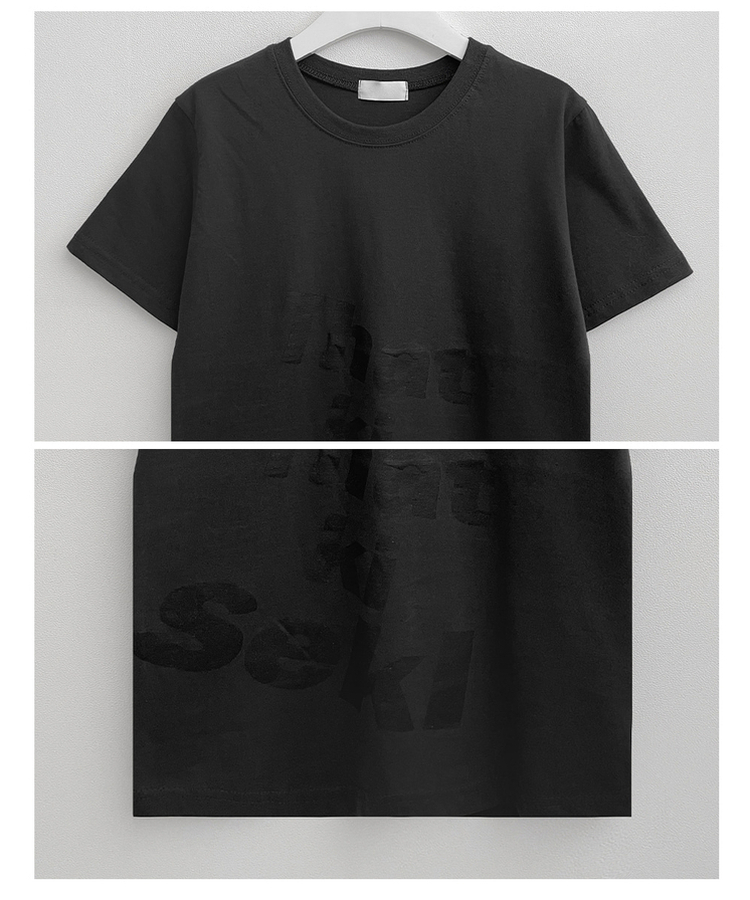 レタリングプリントルーズ半袖Tシャツ
