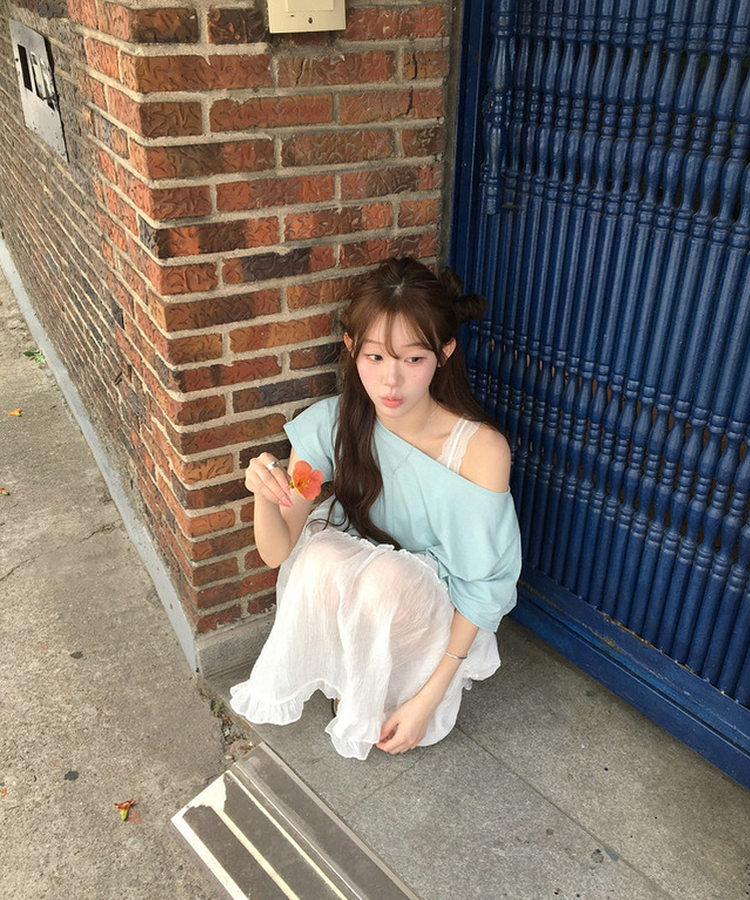 オーバーサイズオフショルダーTシャツ(6color) MINT