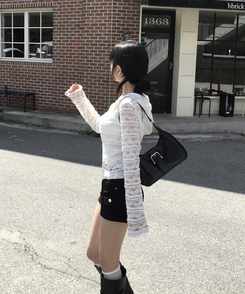 가넬 벨트 버클 호보 숄더백 바게트백 반달백 레더무드 데일리가방 어깨가방 캐주얼 코디아이템 y2k 사계절가방 블랙