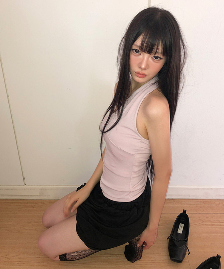 レースフレアミニ丈スカート BLACK