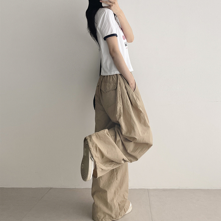 サイドピンタックフラップポケットパンツ BEIGE
