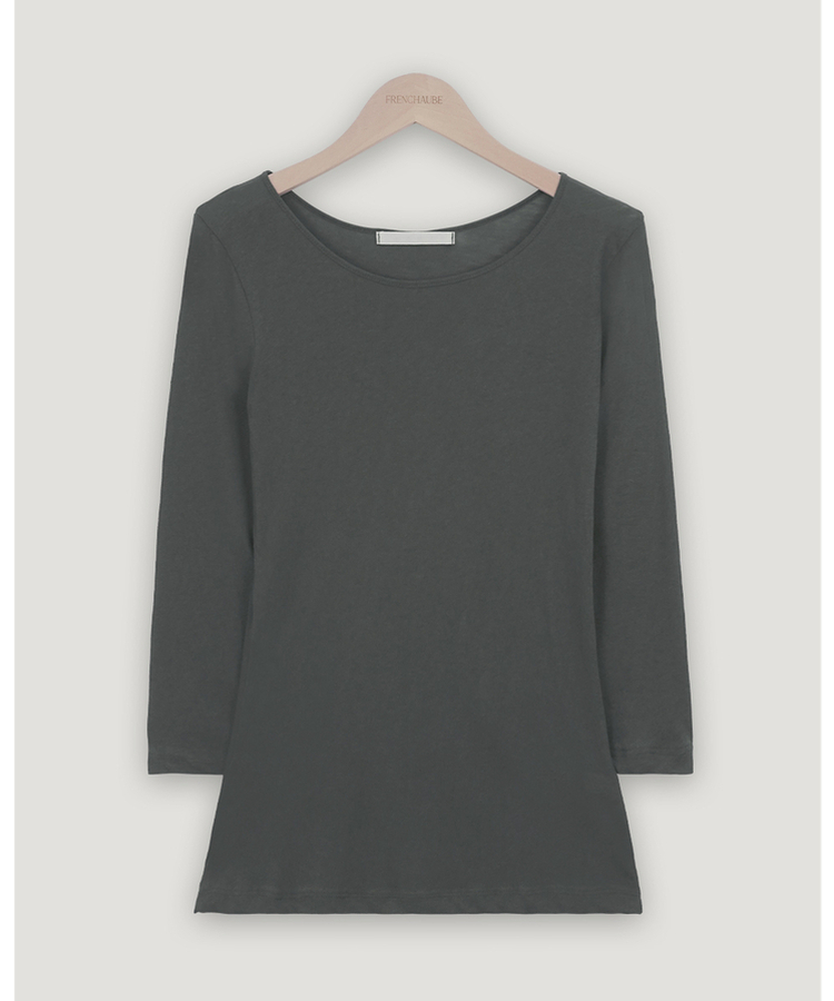 ボートネック七分袖Tシャツ(8color)
