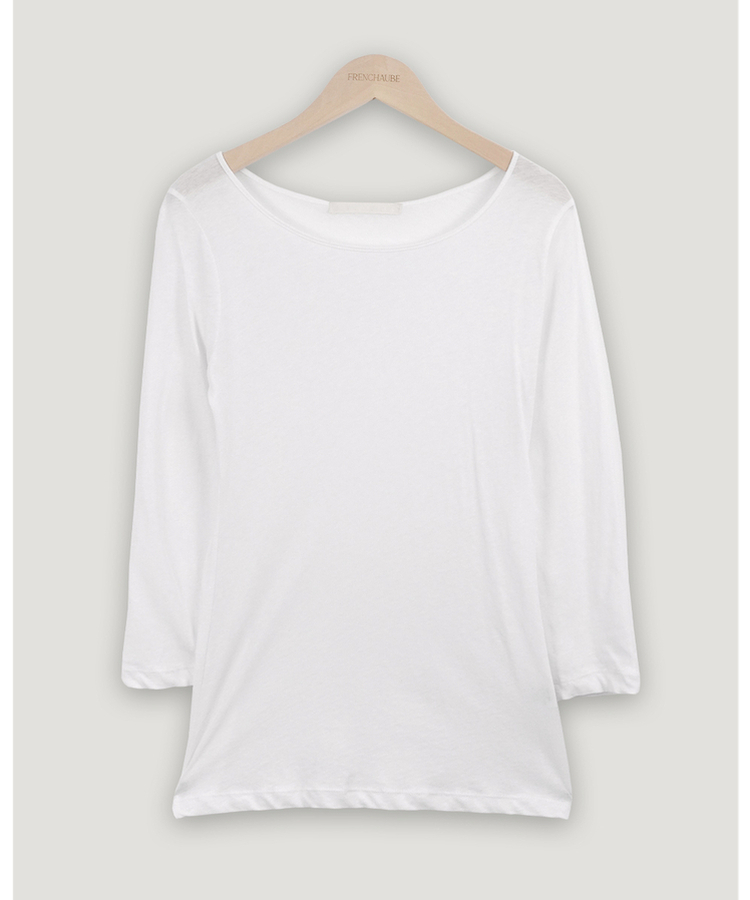 ボートネック七分袖Tシャツ(8color)