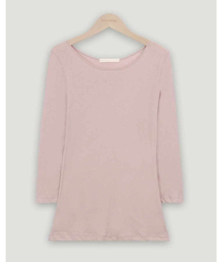 ボートネック七分袖Tシャツ(8color)