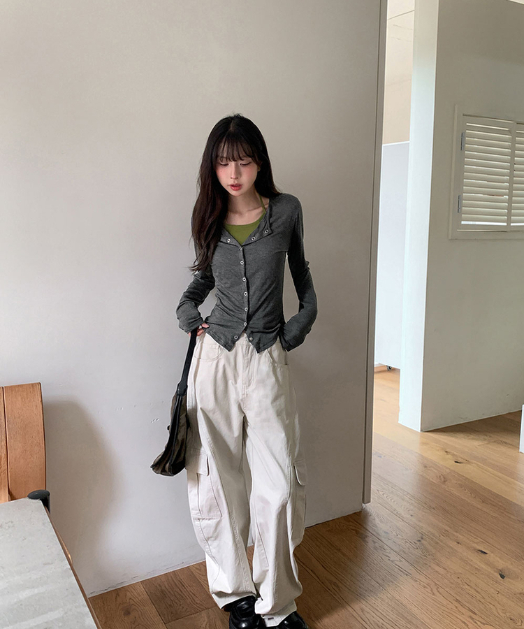 ローライズカーゴワイドパンツ CREAM