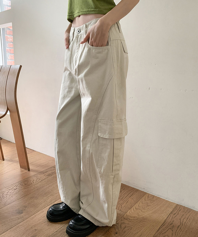ローライズカーゴワイドパンツ CREAM