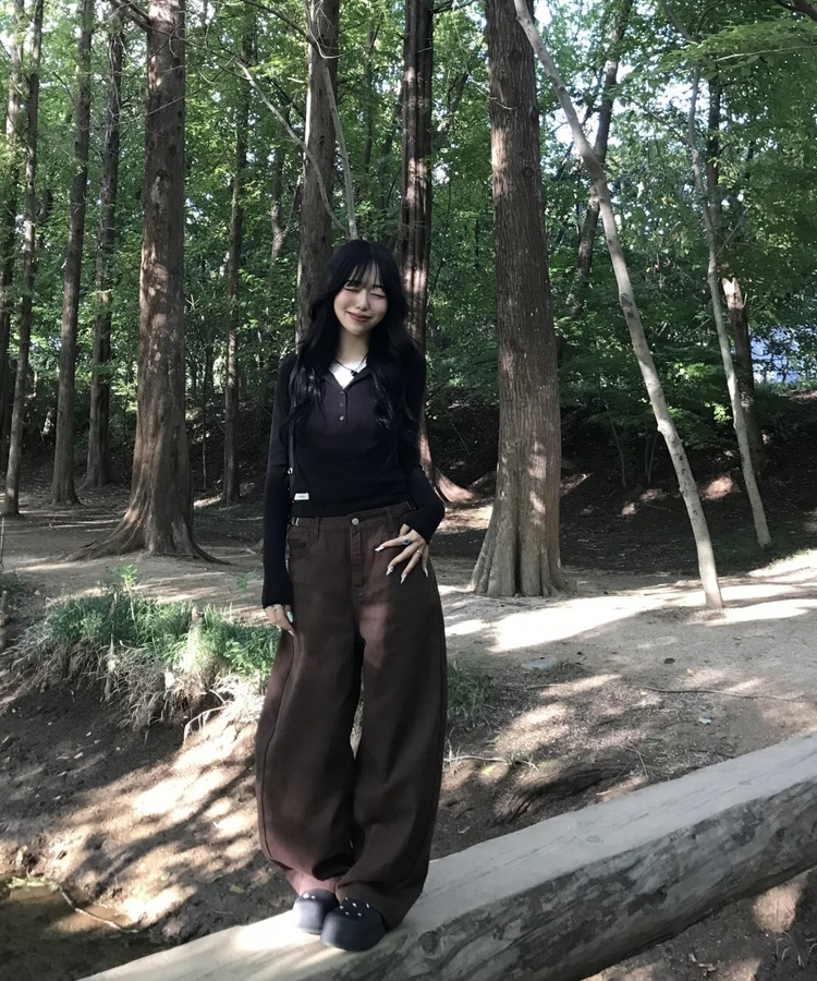 【❤️MADE】헨리넥 레이스 긴팔 블랙