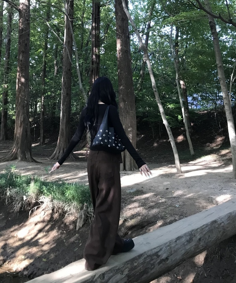 【❤️MADE】헨리넥 레이스 긴팔 블랙