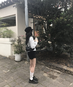 【❤️MADE】도트 레이스 블라우스 화이트