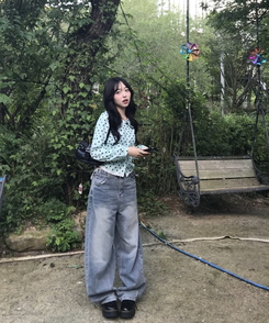【❤️MADE】도트 레이스 블라우스 민트