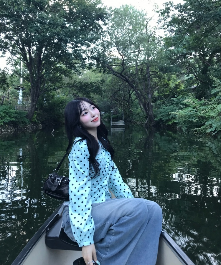 【❤️MADE】도트 레이스 블라우스 민트