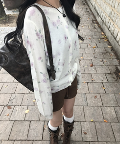 플라워 가디건 아이보리