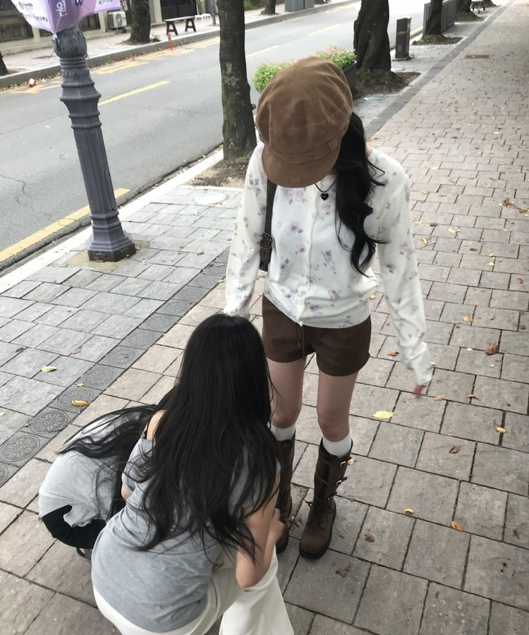 플라워 가디건 아이보리