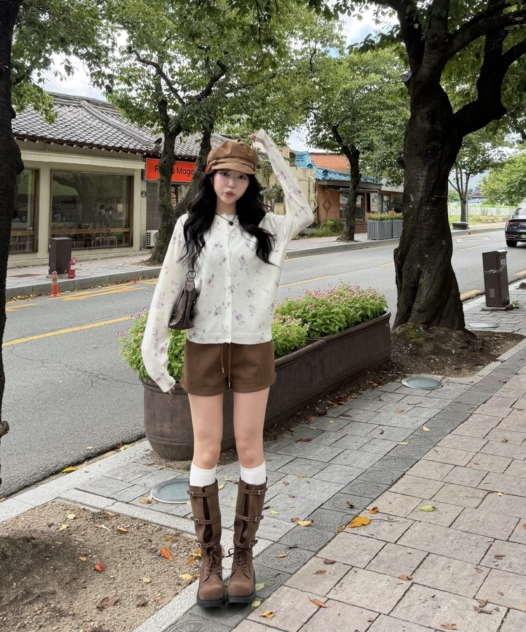 플라워 가디건 아이보리