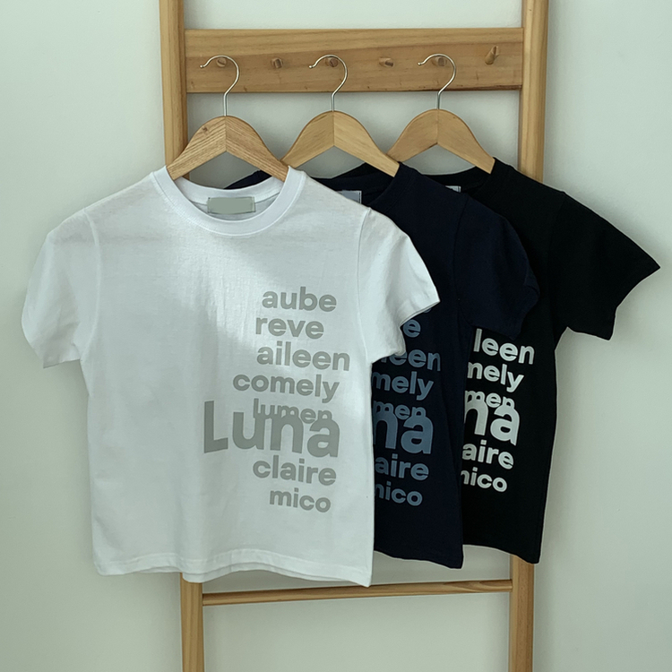 プリントセミクロップ半袖Tシャツ
