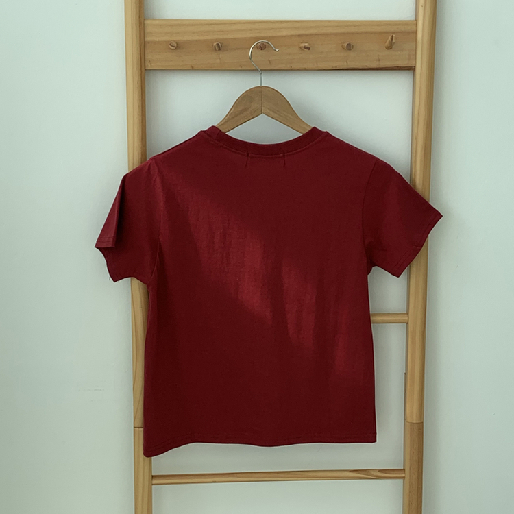 スタープリントセミクロップド半袖Tシャツ