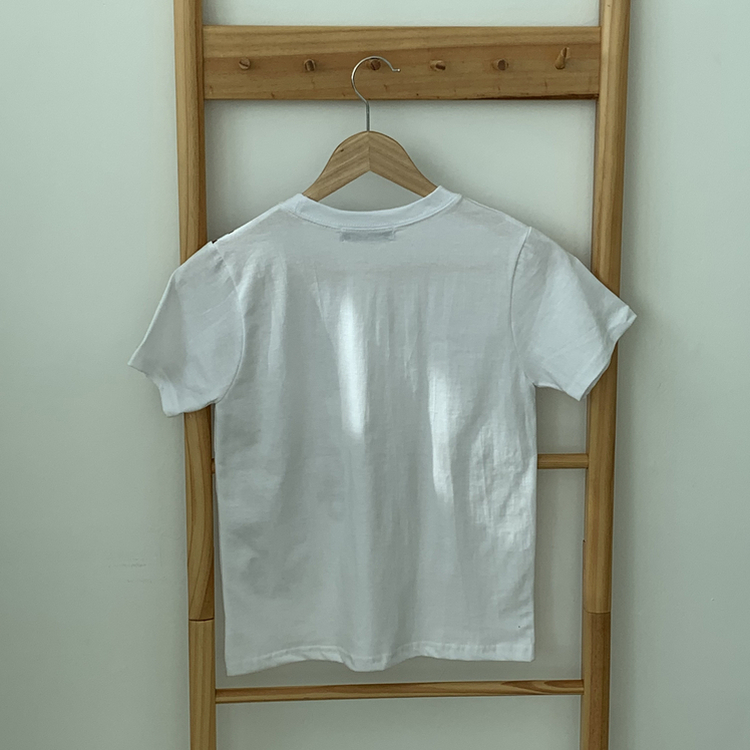 レタリングセミクロップド半袖Tシャツ