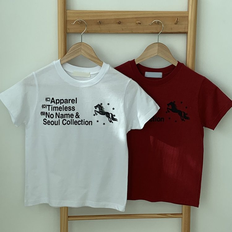 デイリーレタリングセミクロップ半袖Tシャツ
