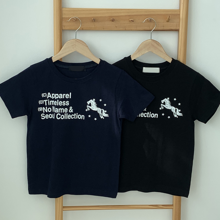 デイリーレタリングセミクロップ半袖Tシャツ