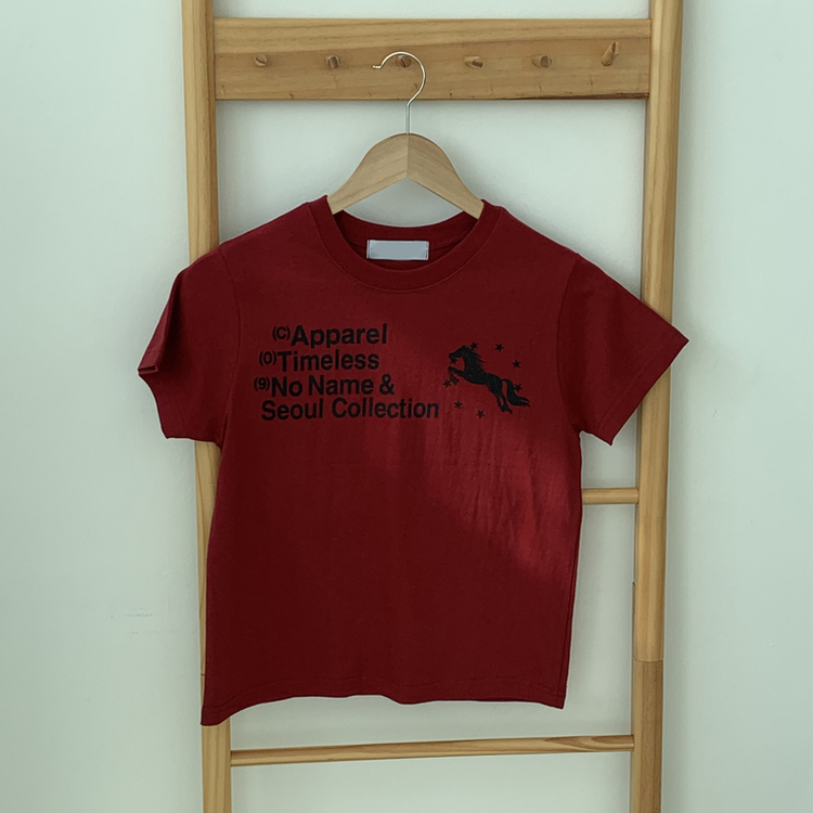 デイリーレタリングセミクロップ半袖Tシャツ