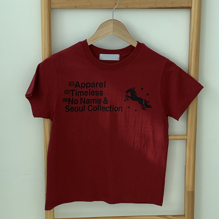 デイリーレタリングセミクロップ半袖Tシャツ