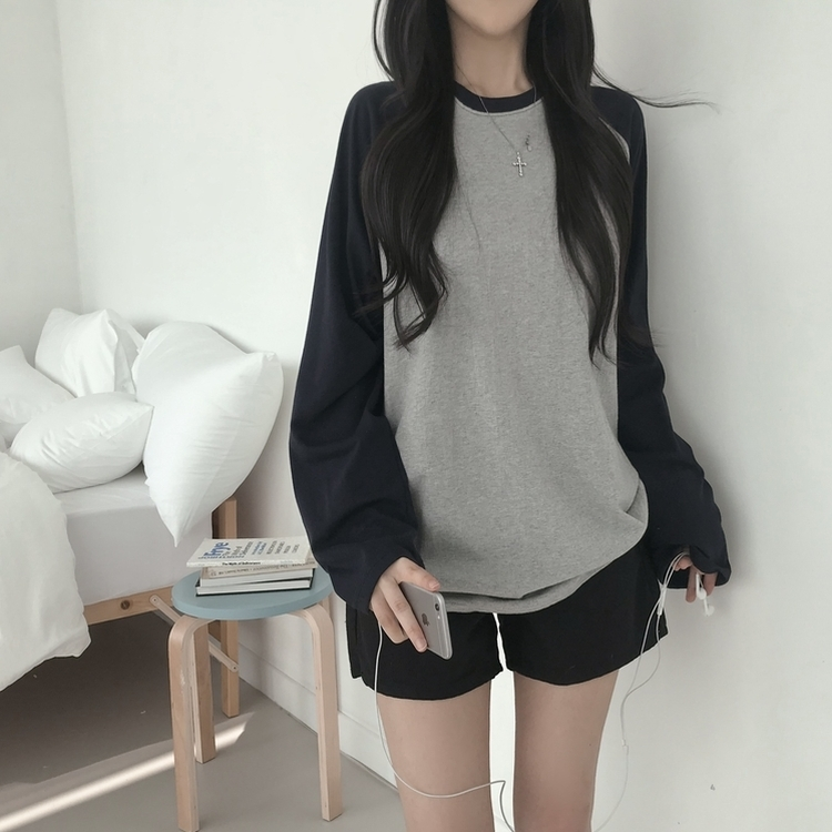 ソフトラグランオーバーサイズ長袖Tシャツ(5color) MELANGE