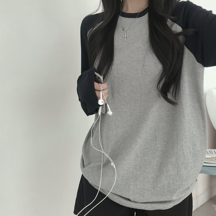 ソフトラグランオーバーサイズ長袖Tシャツ(5color) MELANGE