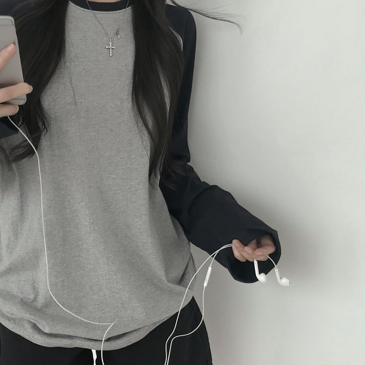 ソフトラグランオーバーサイズ長袖Tシャツ(5color) MELANGE