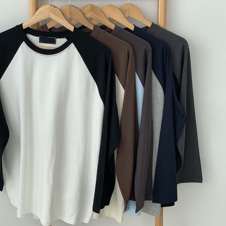ソフトラグランオーバーサイズ長袖Tシャツ(5color)