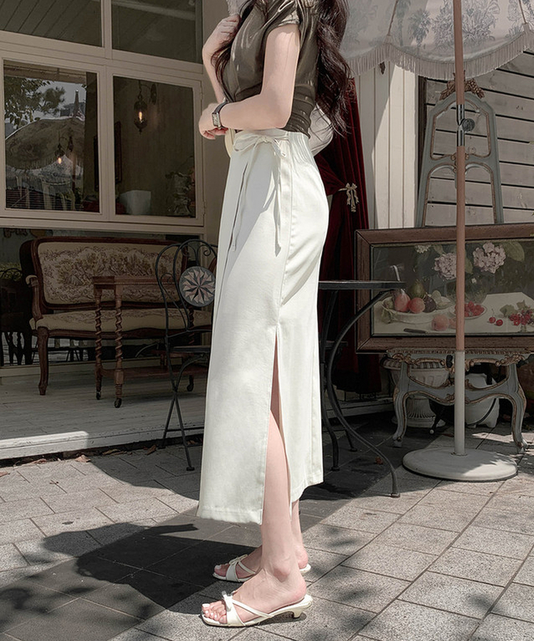 シアーラップロングスカート IVORY
