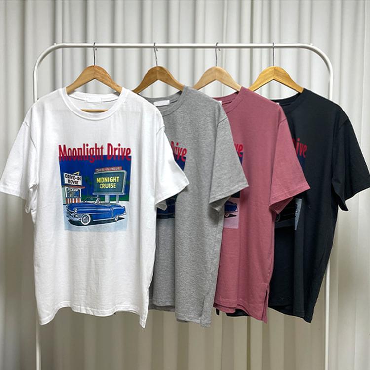 ヴィンテージプリントラウンド半袖Tシャツ