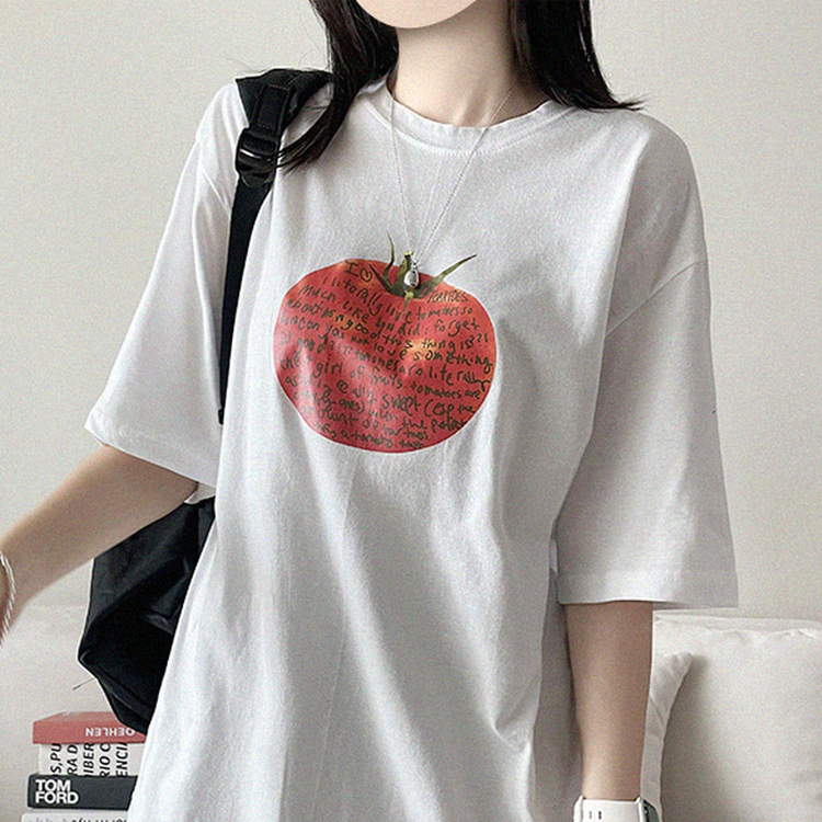 トマトレタリング半袖Tシャツ IVORY