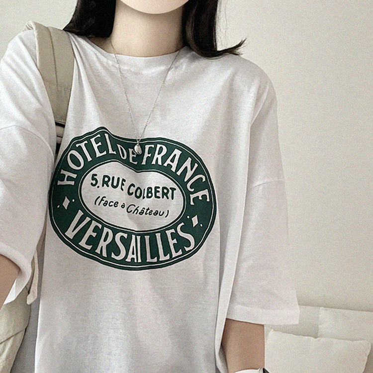 レタリングオーバーサイズ半袖Tシャツ IVORY