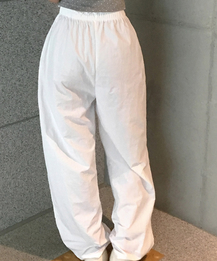 ナイロンウエストゴムトレーニングパンツ(7color) IVORY