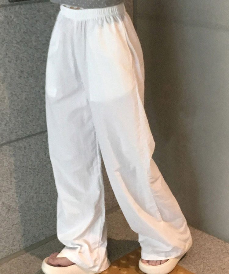 ナイロンウエストゴムトレーニングパンツ(7color) IVORY