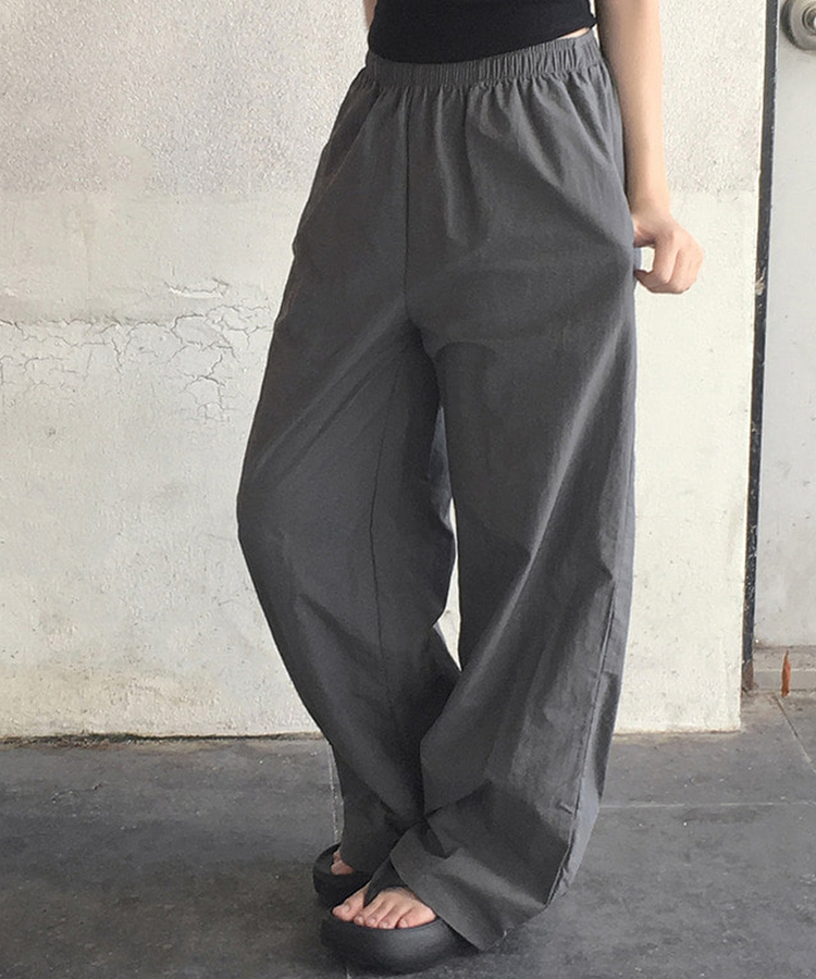 ナイロンウエストゴムトレーニングパンツ(7color) CHARCOAL
