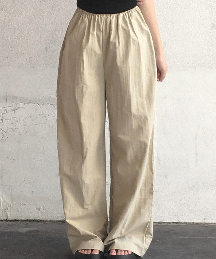 ナイロンウエストゴムトレーニングパンツ(7color) BEIGE