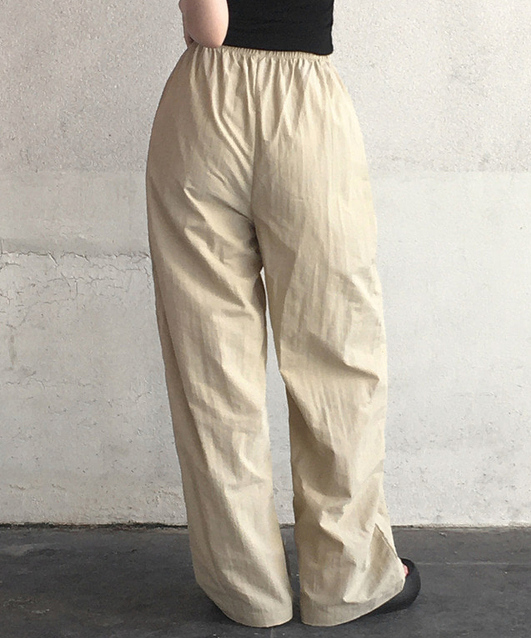 ナイロンウエストゴムトレーニングパンツ(7color) BEIGE