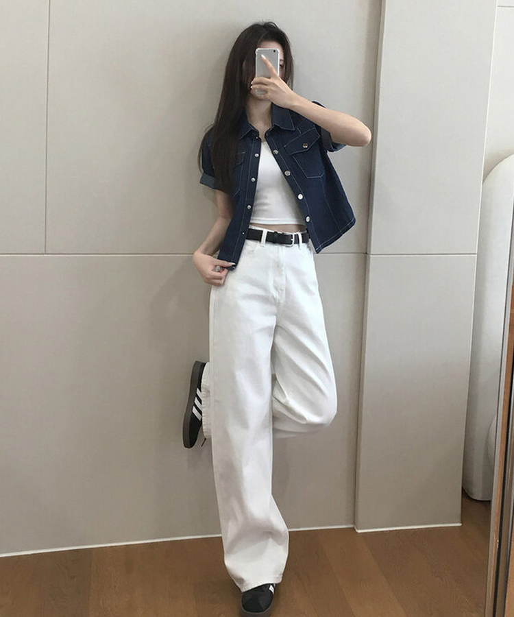 【丈別】ベーシックワイドパンツ(6color) WHITE