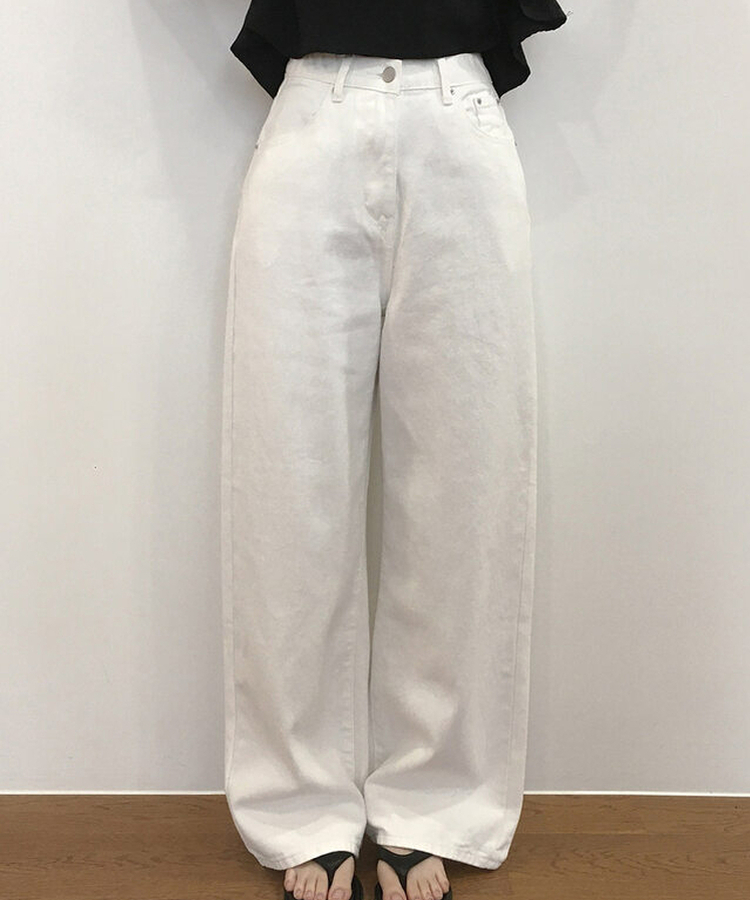 【丈別】ベーシックワイドパンツ(6color) WHITE