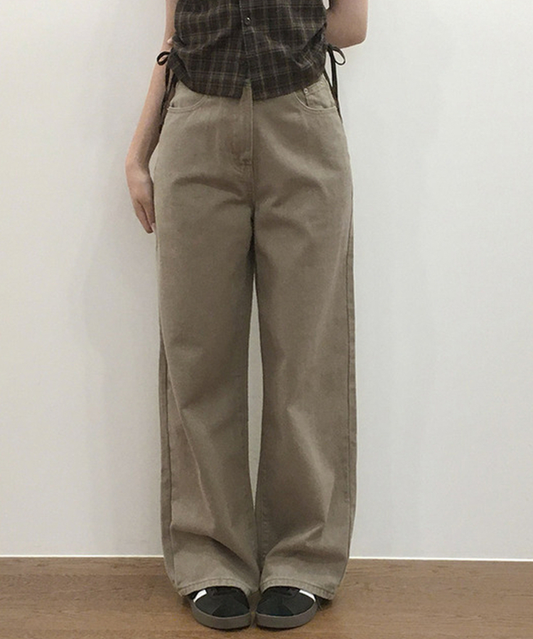 【丈別】ベーシックワイドパンツ(6color) DEEP BEIGE