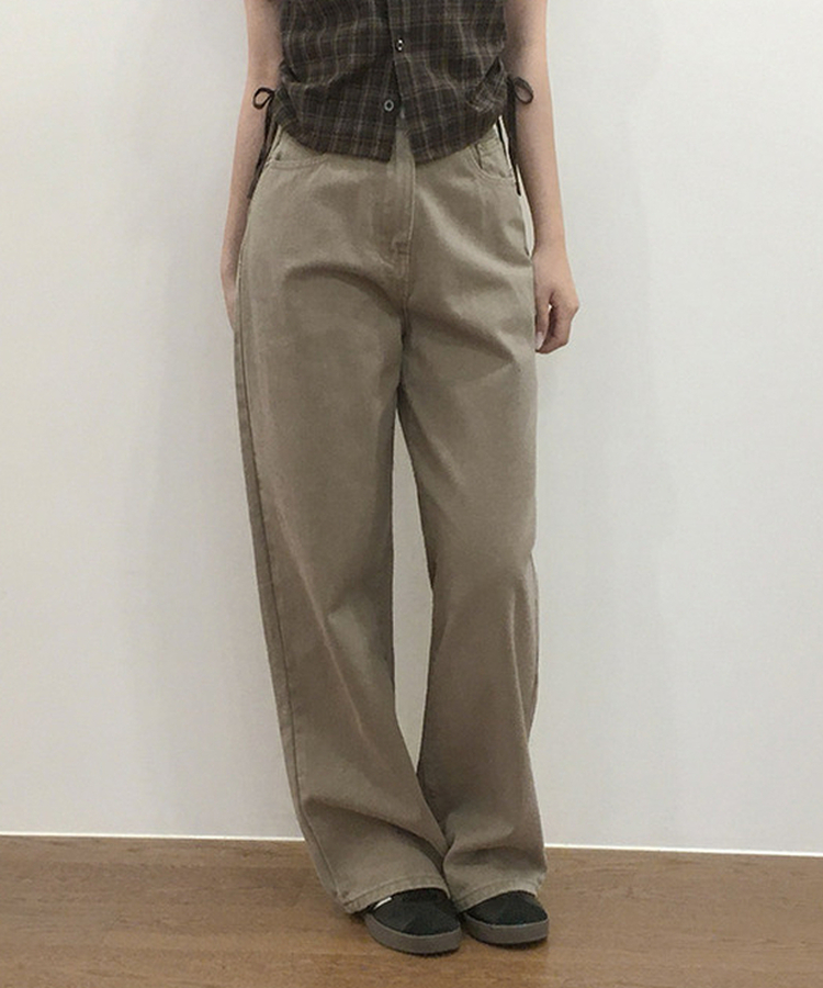 【丈別】ベーシックワイドパンツ(6color) DEEP BEIGE